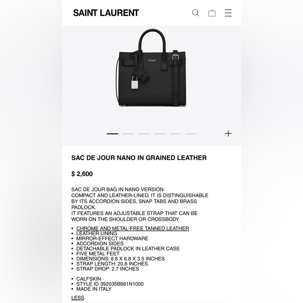 YSL Sac De Jour Nano